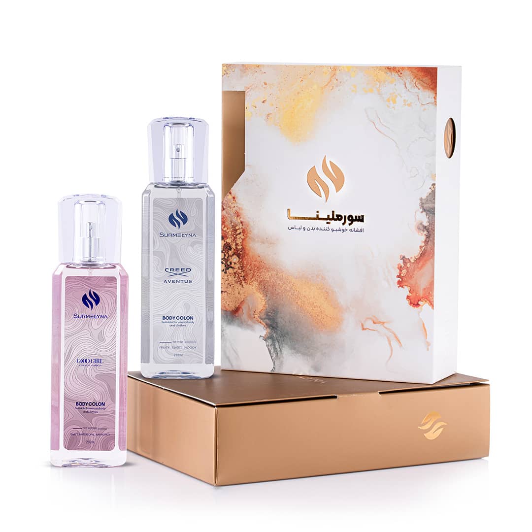 Surmelina Red Twin Body Cologne Set  Men’s & Women’s Fragrances, 2 * 250 ml