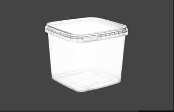 1100ML Square PP Plastic Food Container with 12*12CM Dimensions, IML Decoration & Tamper-Evident Lid