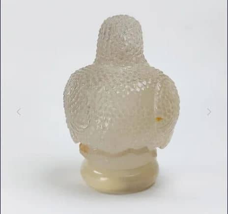 Handcrafted Smoky Quartz Mini Eagle Chick Perfume Bottle Decorative Collectible Statue Pendant Ornament