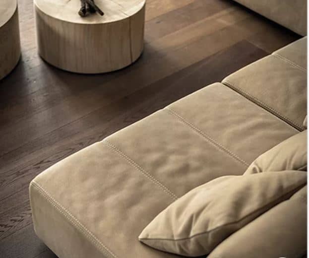 Zed Design Bita Modern 3-Seater Upholstered Sofa with Solid Natural Wood Frame, 220 cm