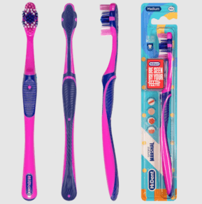 HiDent Marshal medium sport toothbrush with cap