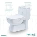One piece toilet