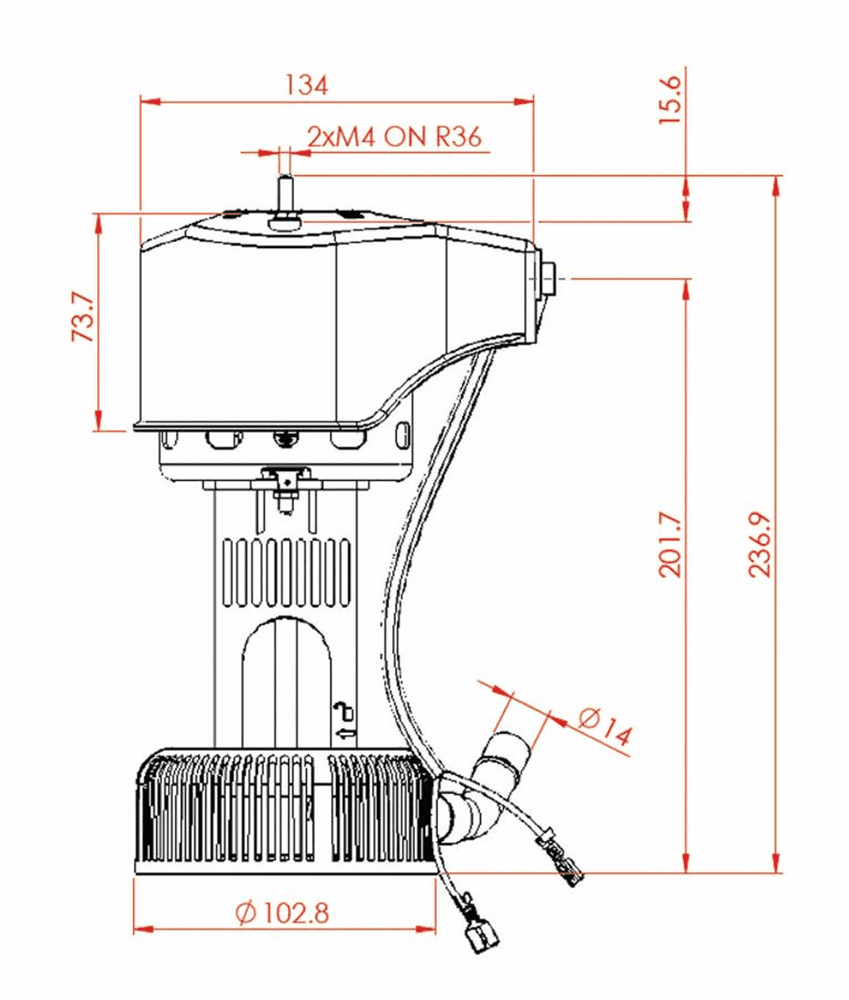 Single-speed single-phase induction cooler electro pump -