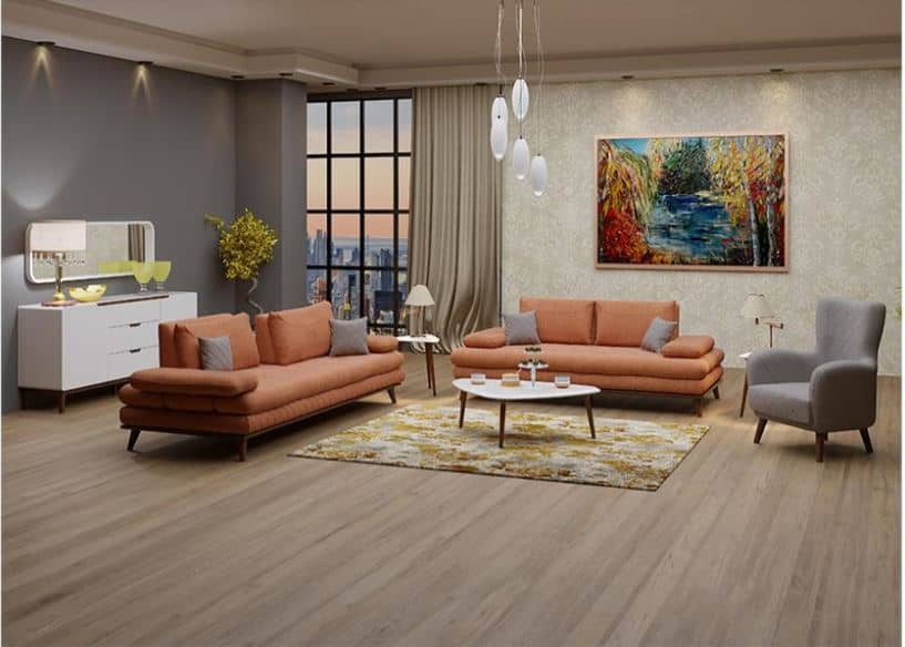 MASINA Adjustable Sectional Sofa ,Plywood Frame & High-Resilience Polyurethane Foam