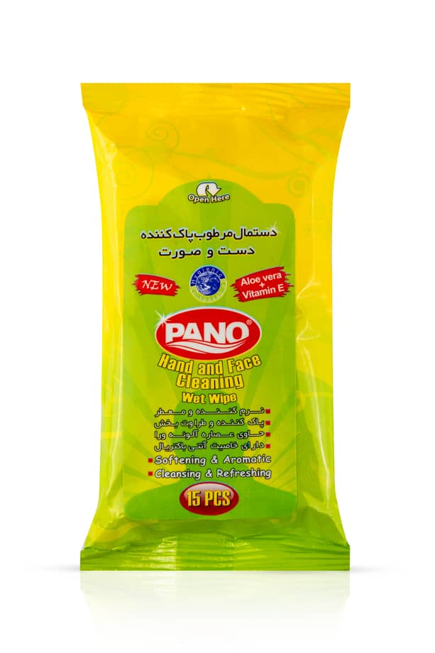 PANO Hand & Face Antibacterial Wet Wipes (15 Wipes)