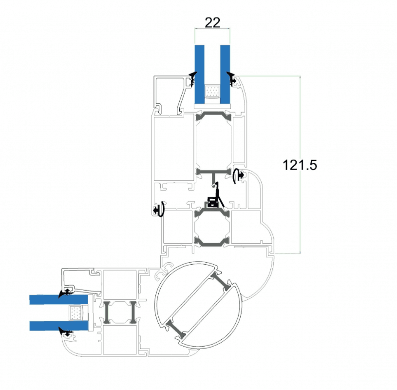 thermal break hinged door and window system TH60-B