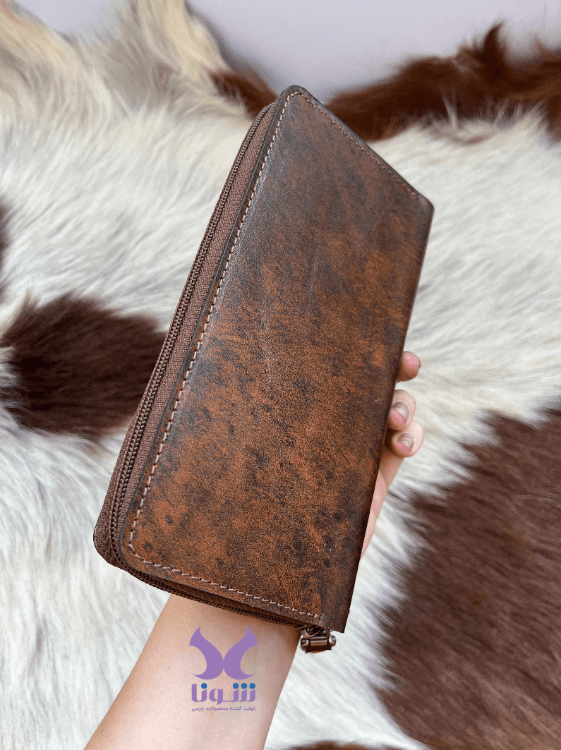 Handmade Genuine Leather Zip-Around Wallet