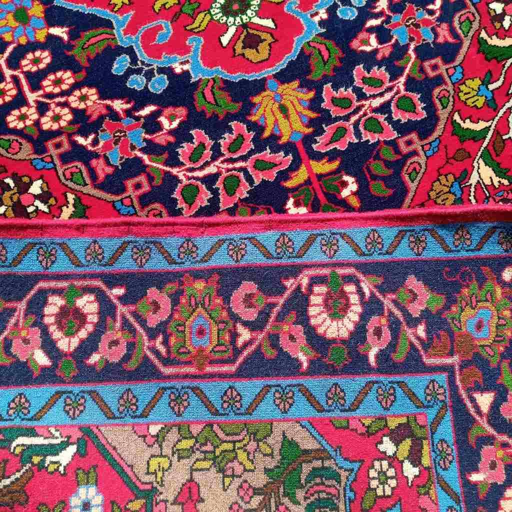 Malayer Handwoven Persian Rug-Lachak Pich Design, Deep Red Ground