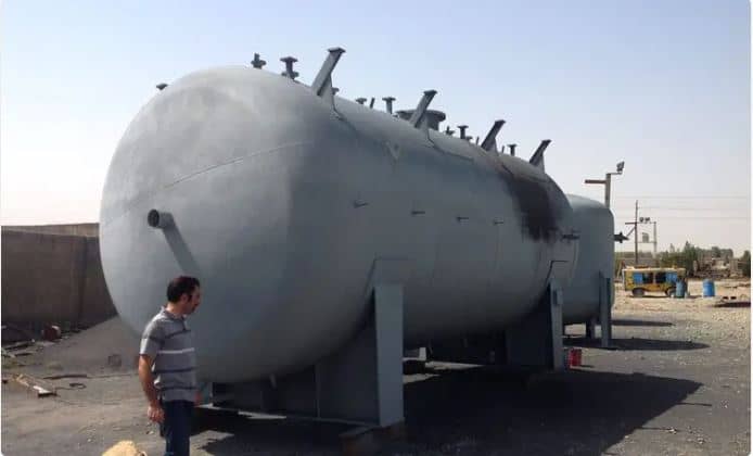Metal and Polyethylene Soda Storage Tank