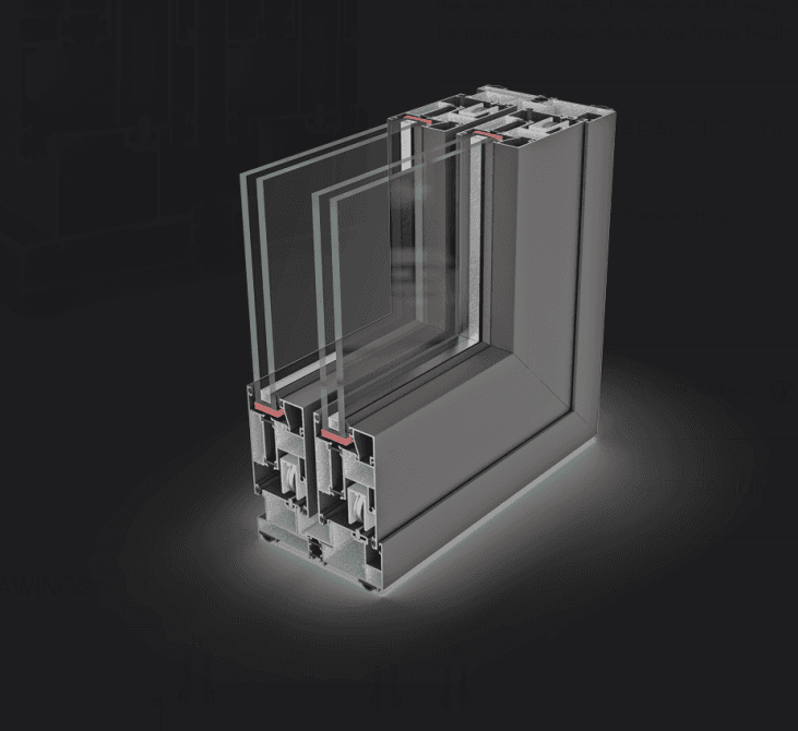 thermal break lift and slide window system TS 140