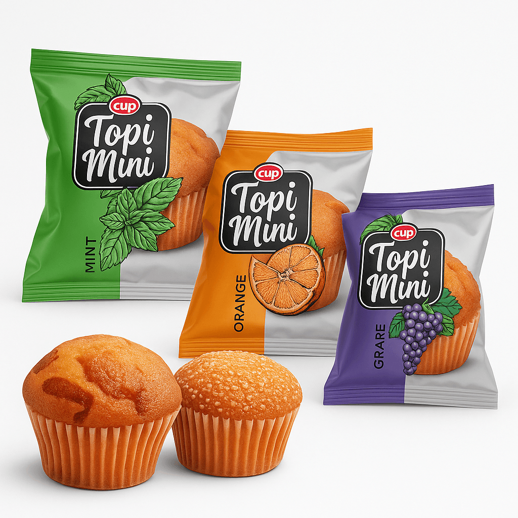 Topi Mini Premium Filled Cupcake  Sesame / Orange / Raisin