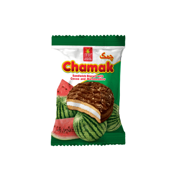 Chamak Chocolate Coated Cream Biscuits  Pineapple, Peach, Watermelon