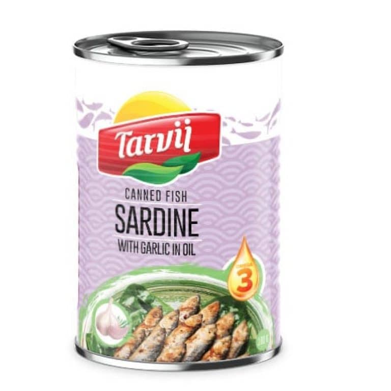 Canned Fish sardine with garlic in oil