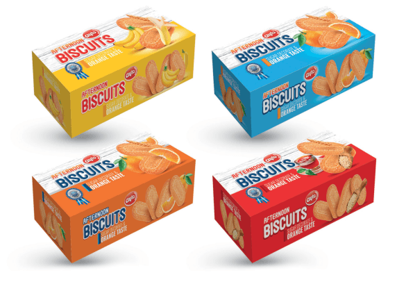 Afternoon Biscuits Family Pack (Banana / Orange / Milk / Classic Orange)