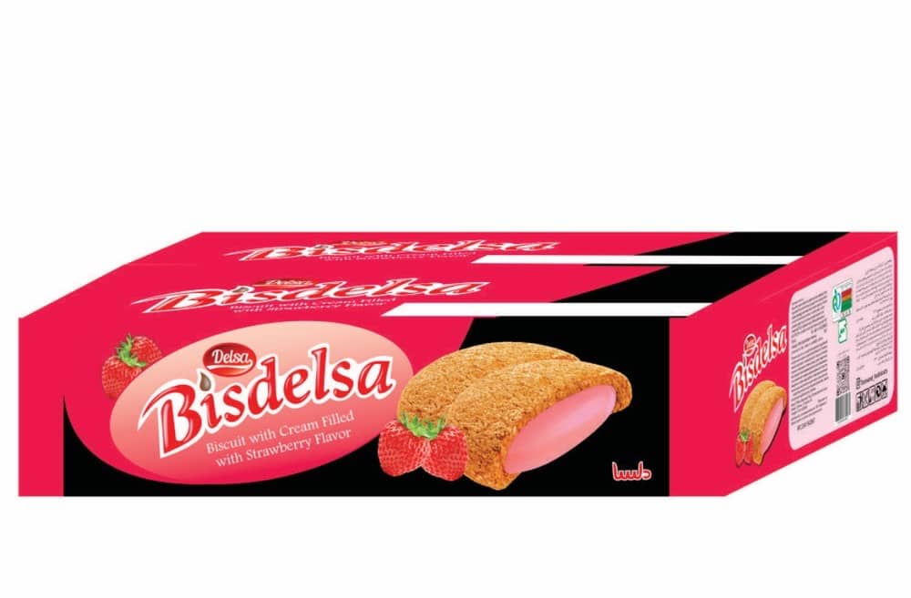 Delsa Fruit Filled Chocolate Biscuits (Melon, Vanilla, Strawberry, Banana)