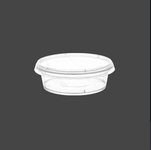 160ML Round PP Plastic Food Container with IML Decoration, Heat-Sealed Lid & Tamper-Evident Sealing