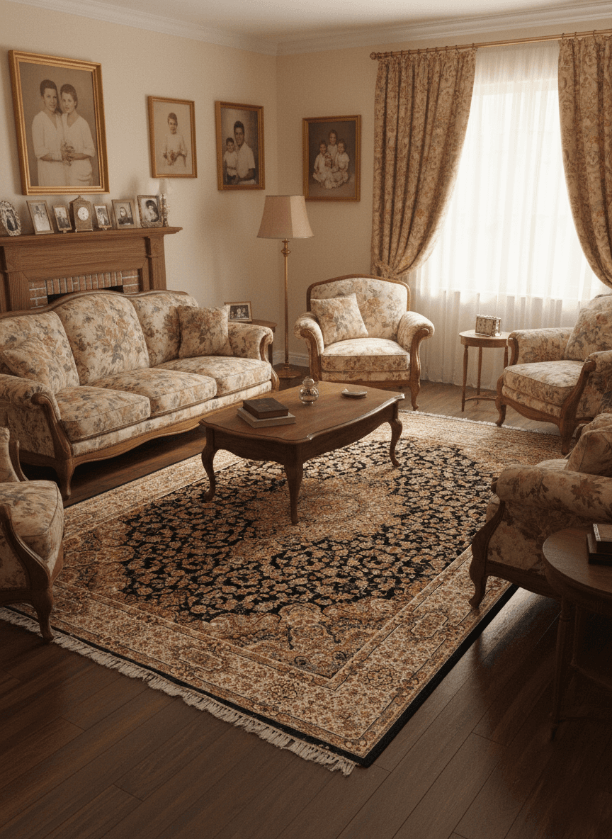 Reeds High-Density Acrylic Machine-Made Persian Carpet