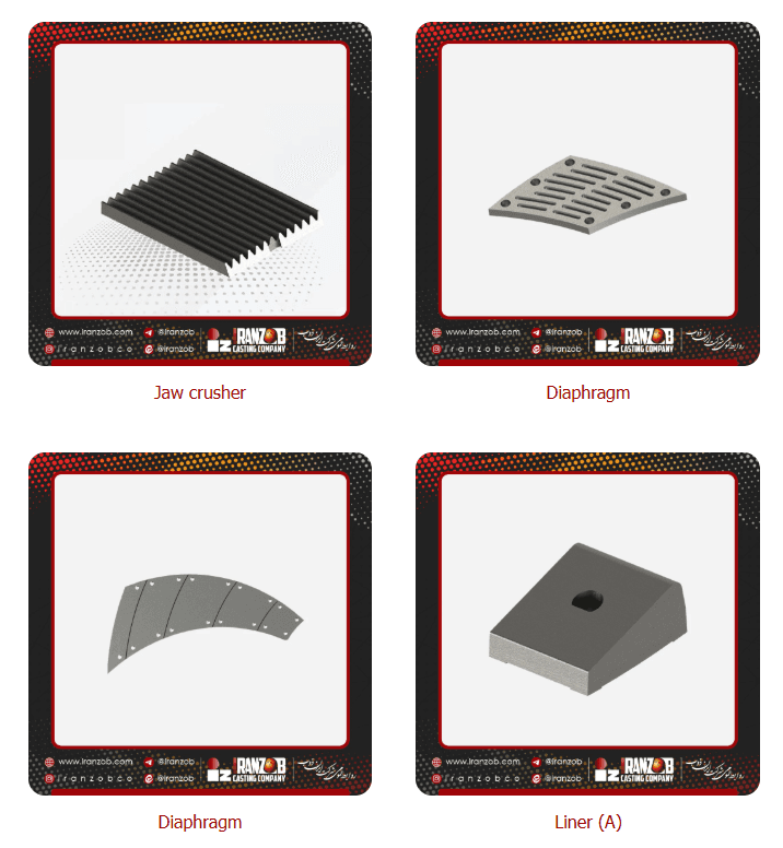 Steel and cast iron parts