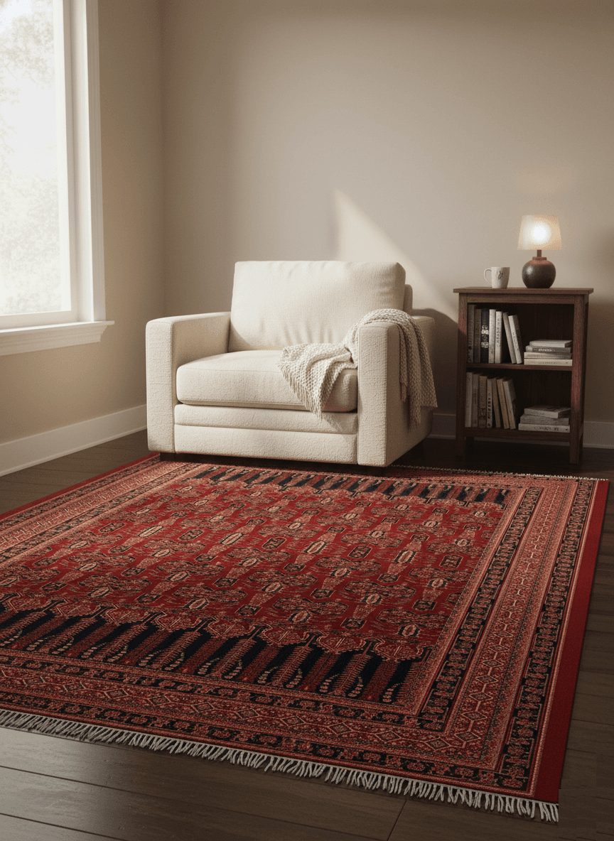 Reeds Acrylic Machine-Made Persian Carpet