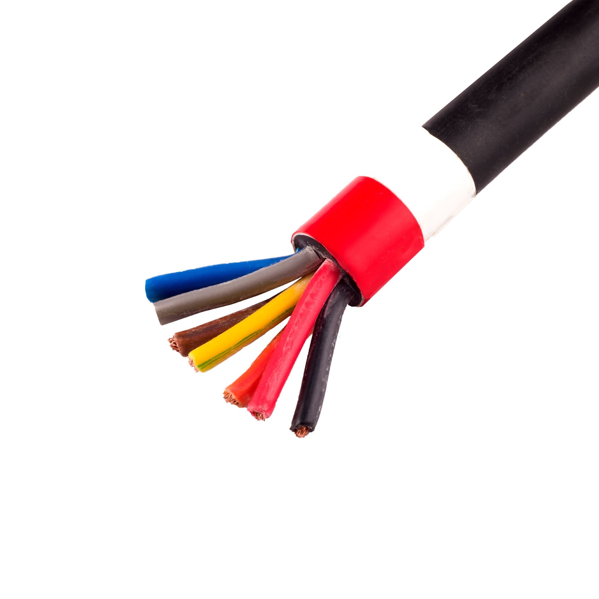 Control cable with a cross-section of 7x0.75