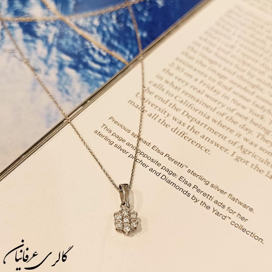 Diamond Flower-Design Necklace