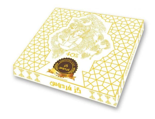 Persian Bite-Size Saffron Gaz with 40% Pistachio