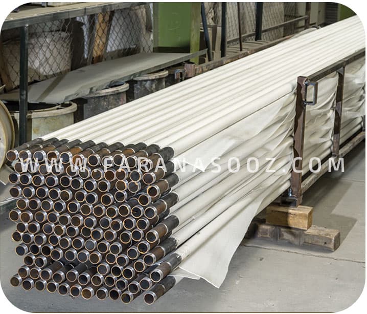 Metal pipes with refractory coating