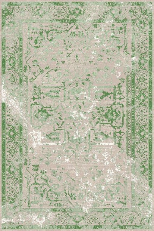 Vintage Persian Pattern Carpet  700 Reeds (Green Edition)