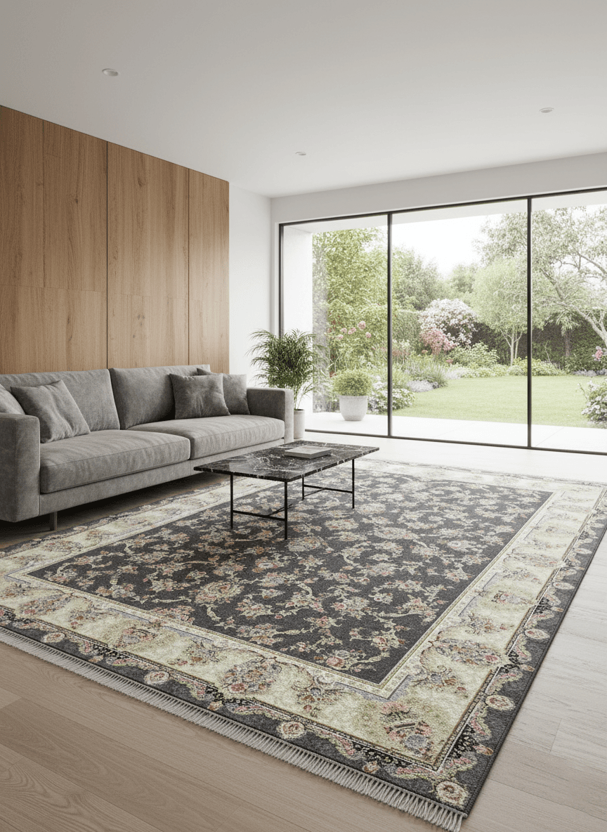 Reeds High-Density Acrylic Machine-Made Persian Carpet