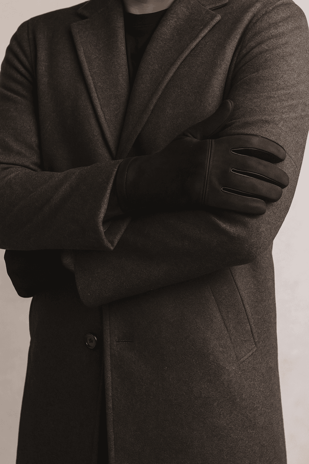 LYNOR unisex gloves, from the Do Angoshti Brand, suitable for men and women, suitable for cold weather, made of warm fabric and leather, beautiful and simple appearance with attractive wooden packaging, with sizing