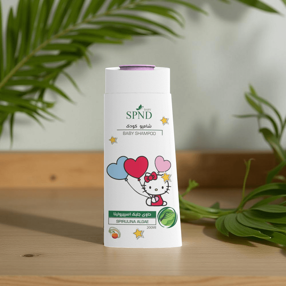SPND Baby Shampoo  Spirulina Algae (200 ml)  Kids Cartoon Edition
