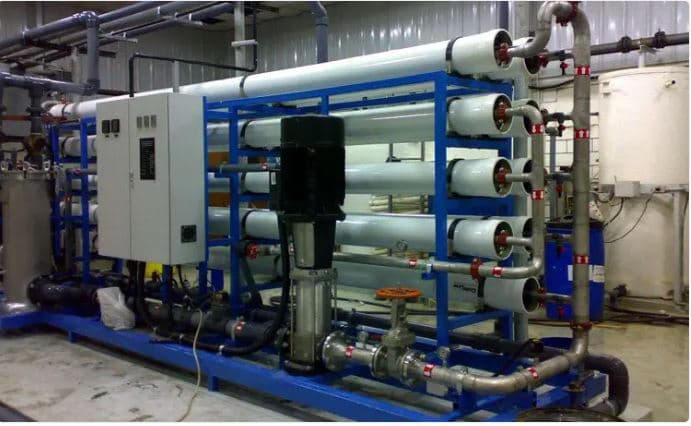 The industrial desalination plant or Reverse Osmosis (RO)