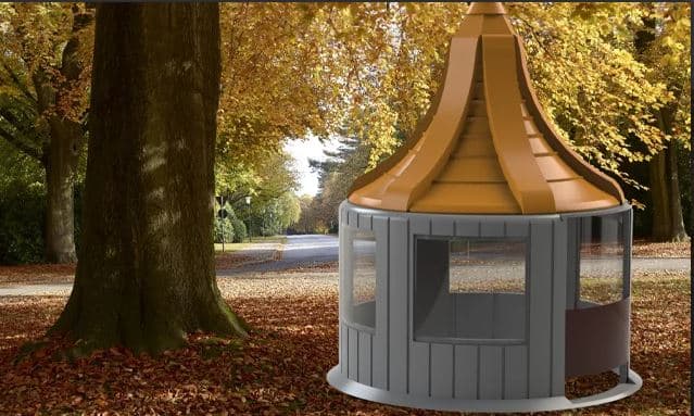 Closed polyethylene gazebo