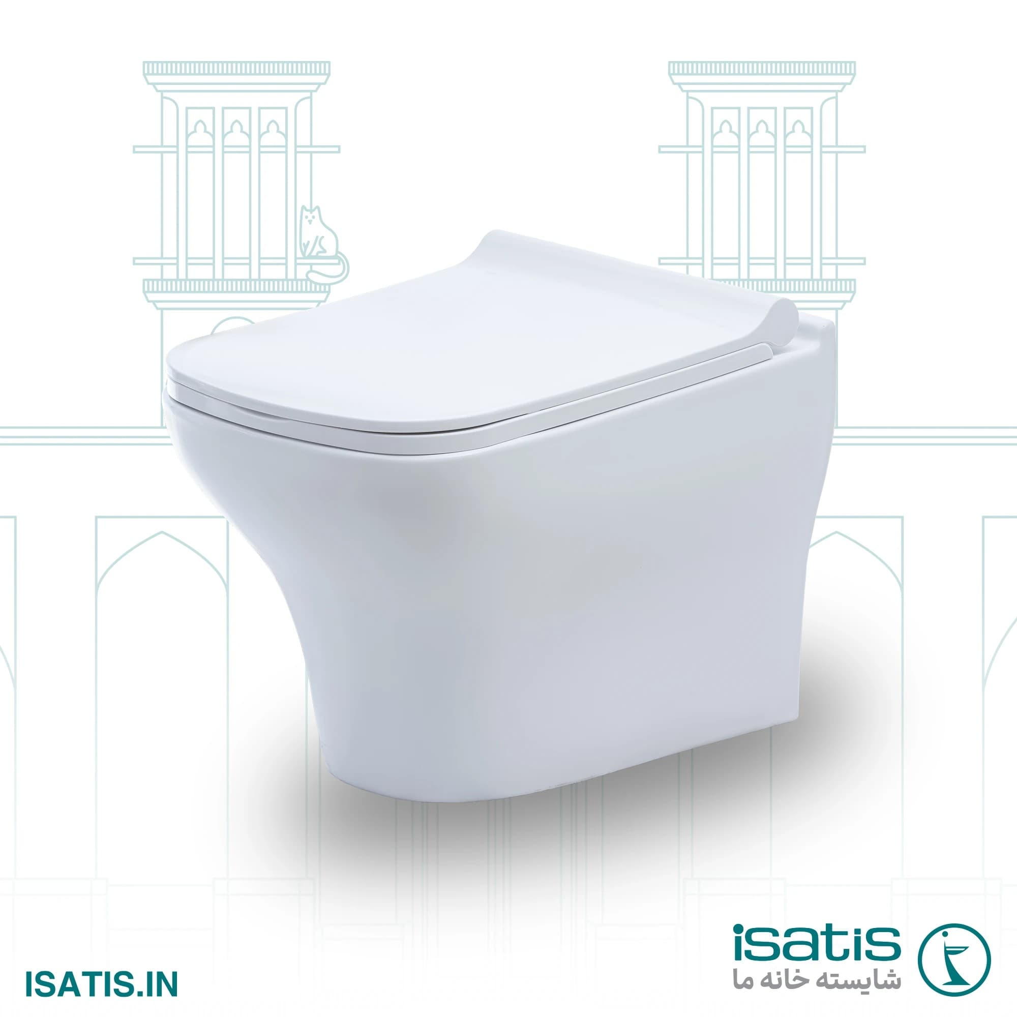 One piece toilet