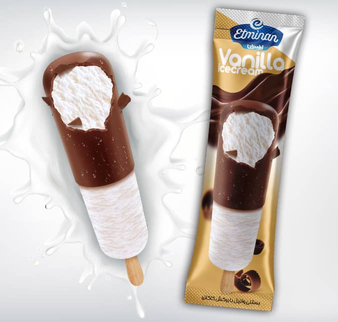 Eminan Coated Stick Ice Cream Coffee & Vanilla Flavors