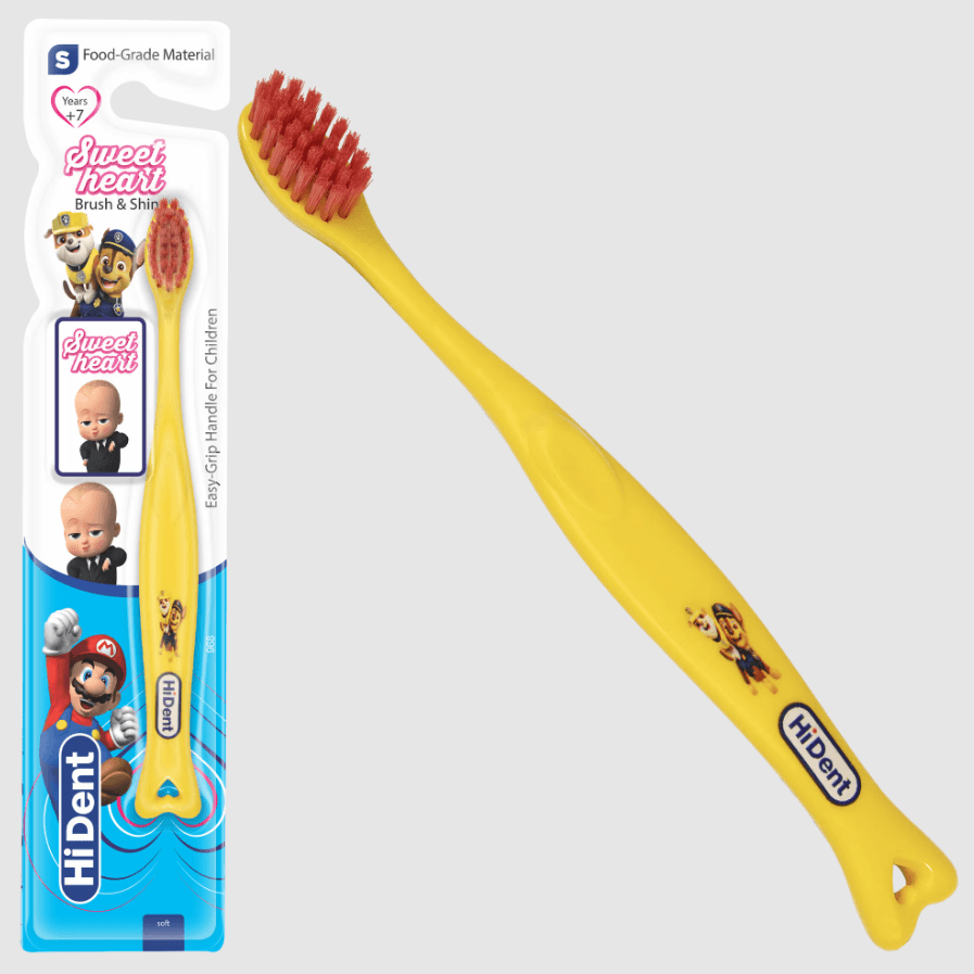 HiDent Sweet Heart soft toothbrush with cap