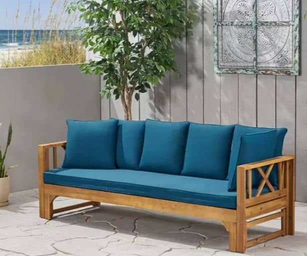 Zed Design Modern Classic Russian Wood 3-Seater Convertible Sofa Bed with Customizable Upholstery