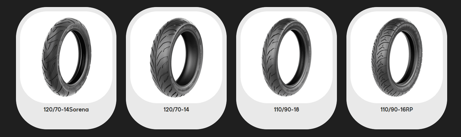 Urban Motorcycle Tires 14, 16 & 18 Inch Front & Rear 6PR