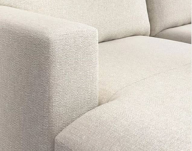 Zed Design Arta U-Shaped Comfort Sofa with Solid Natural Wood Frame & Hypoallergenic Foam