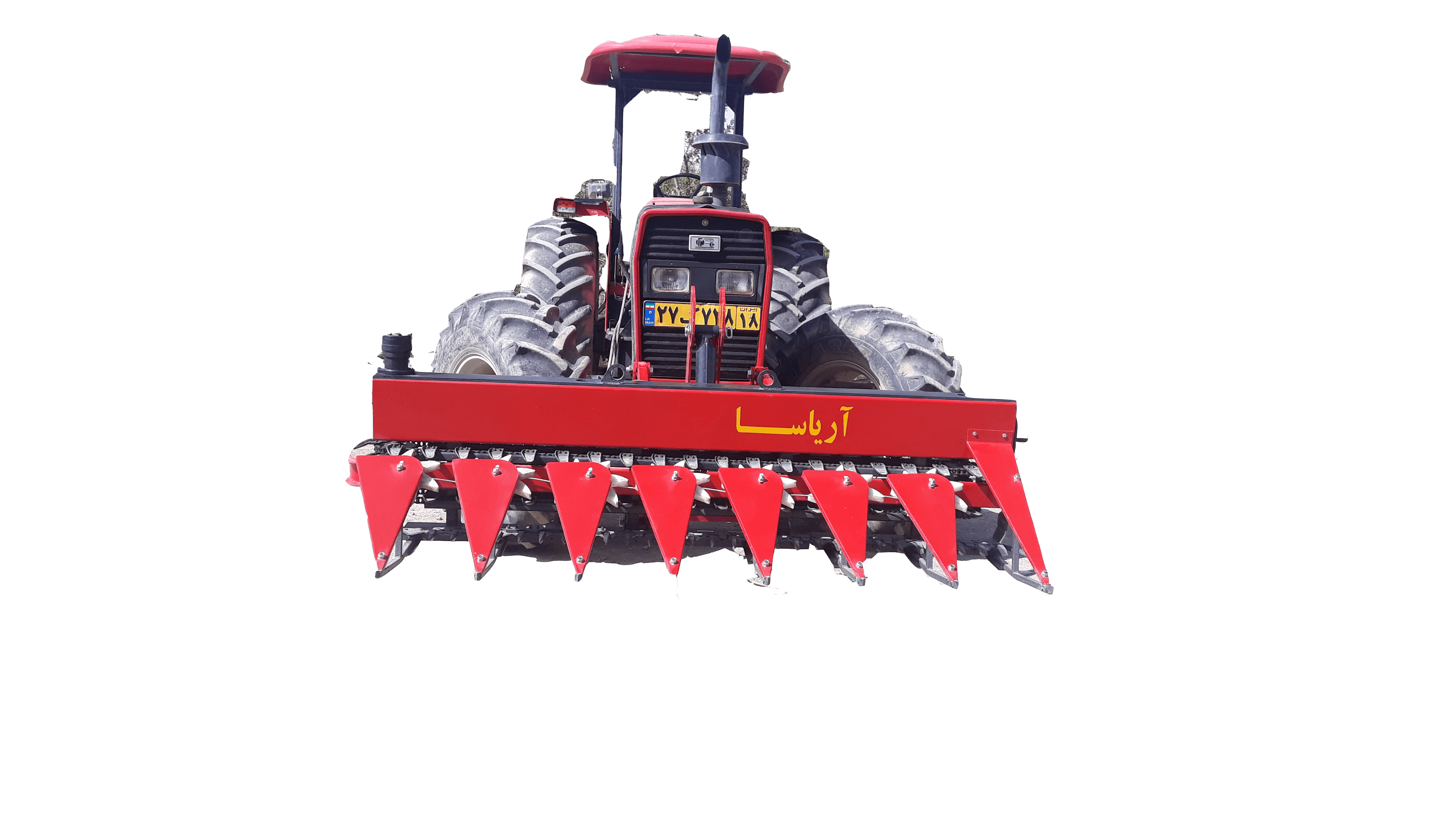 Tractor front harvester