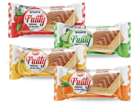 Fruity Layer Cake Assorted Fruit Flavors (Strawberry / Banana / Orange / Apple)