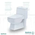 One piece toilet