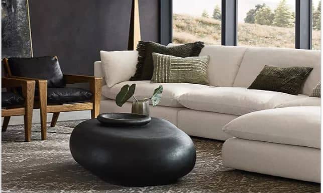 Zed Design Modern U-Shaped Living Room Sofa Set with Natural Beech Wood Frame
