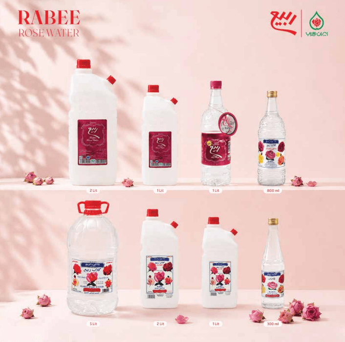 Rabee Original Rose Water | Natural Rose Water in Various Sizes & Packaging