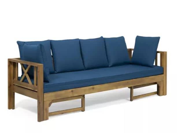 Zed Design Modern Classic Russian Wood 3-Seater Convertible Sofa Bed with Customizable Upholstery
