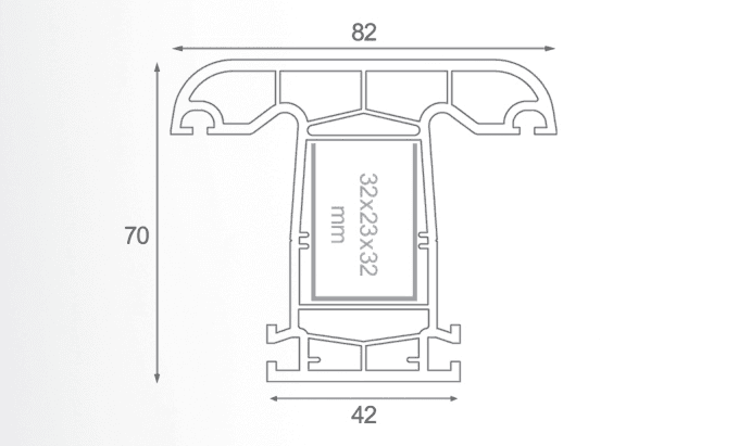 mullion profile 70mm