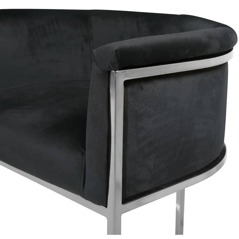 Silver Open Door Chair - Scratch-Resistant Metal Base & Ergonomic Design