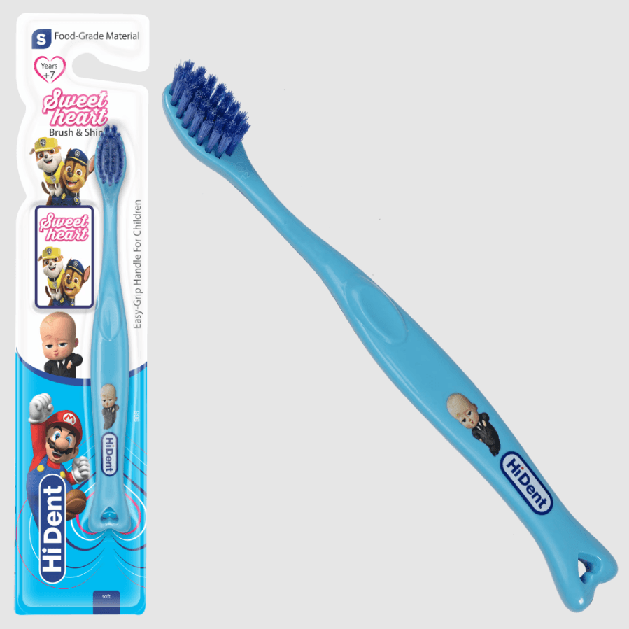 HiDent Sweet Heart soft toothbrush with cap
