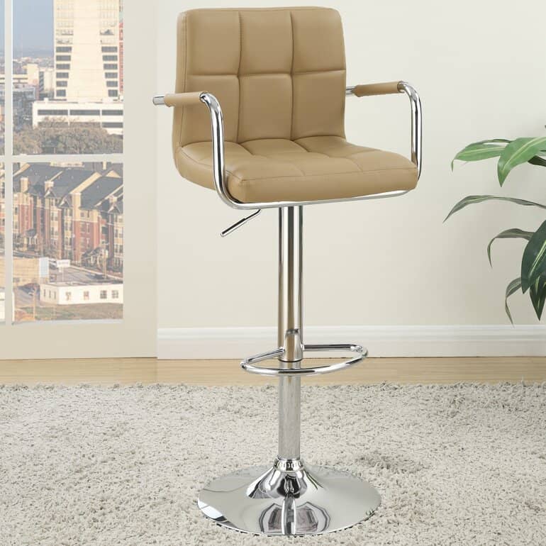 Open Jack Chair Model 508 - Silver Metal Base, Hydraulic Height Adjustment & 360 Swivel