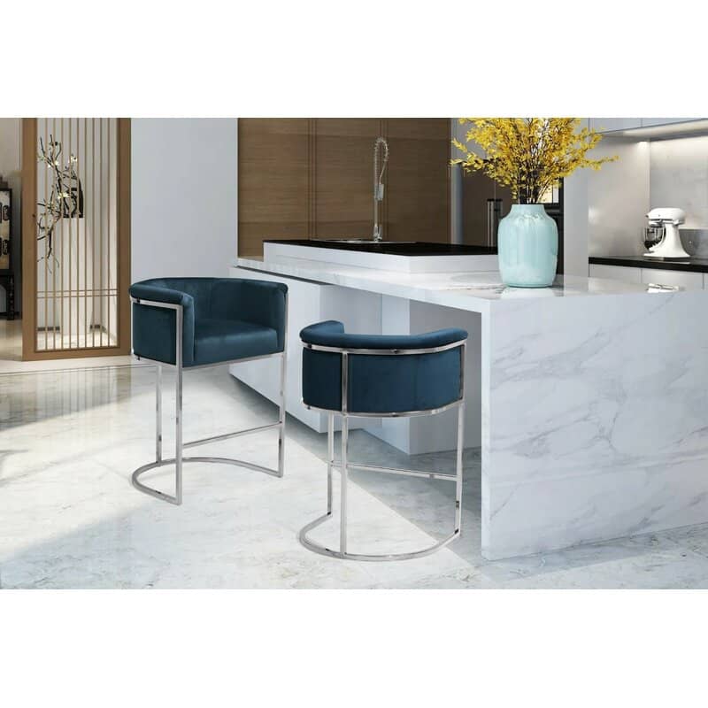 Silver Open Door Chair - Scratch-Resistant Metal Base & Ergonomic Design